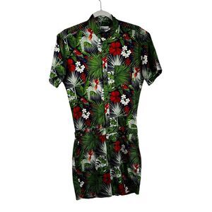 Romper Jack Paradise Romper Hawaiian Tropical Vacation Cruise Resort Mens Small
